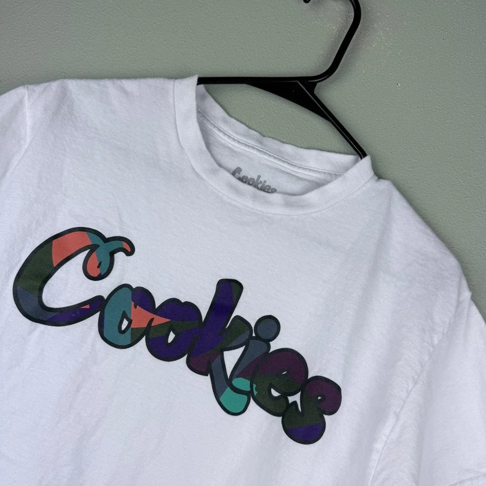 Cookies SF Mens White Graphic Logo T-Shirt Size M Short Sleeve Cotton‎ Tee